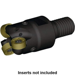 Kennametal - 1-1/2" Cutting Diam, Modular Connection Indexable Copy End Mill - 4 Inserts, RN.J 1204M0.. Insert, KDR Toolholder, Through Coolant - Eagle Tool & Supply