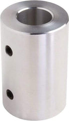 Climax Metal Products - 5/16" Inside x 5/8" Outside Diam, Set Screw Rigid Coupling - 1" Long - Eagle Tool & Supply