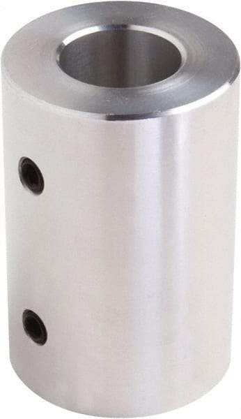 Climax Metal Products - 3/8" Inside x 3/4" Outside Diam, Set Screw Rigid Coupling - 1" Long - Eagle Tool & Supply