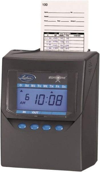 Lathem Time - Time Clocks & Time Recorders Punch Style: Electronic Power Source: Rechargeable Battery Pack - Eagle Tool & Supply