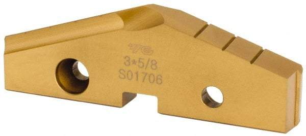 Value Collection - 3-5/8" Diam x 7/16" Thick, Seat Code 7, 144° Included Angle Spade Drill Insert - TiN Coated, High Speed Steel, Series T-A - Eagle Tool & Supply