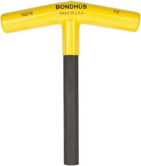Bondhus - 1/2" Hex, T-Handle, Hex Key - 6" OAL, Protanium High Torque Steel, Inch System of Measurement - Eagle Tool & Supply