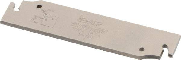 Iscar - 1.0236" Blade Height, 0.1339" Blade Width, 4.3307" OAL, Neutral Cut, Single End Indexable Cut-Off Blade - TGFH Blade, Sumo-Grip, Tang-Grip Series - Eagle Tool & Supply