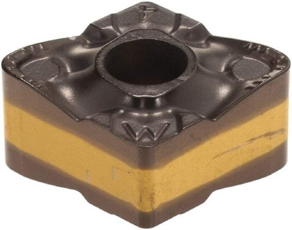 Iscar - CNMX454 HTW Grade IC8250 Carbide Turning Insert - TiCN/Al2O3/TiN Finish, 80° Diamond, 1/2" Inscr Circle, 17/64 Thick, 1/16" Corner Radius - Eagle Tool & Supply
