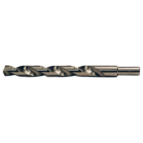 15/32 RHS / RHC HSS-CO 8% (M42) 135 Degree Split Point Cobalt Heavy Duty Jobber Length Drill - Straw / Gold Oxide - Exact Industrial Supply