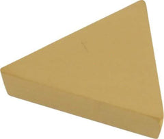 Kennametal - TPG321 Grade KC730 Carbide Turning Insert - TiN Finish, 60° Triangle, 3/8" Inscr Circle, 1/8" Thick, 1/64" Corner Radius - Eagle Tool & Supply