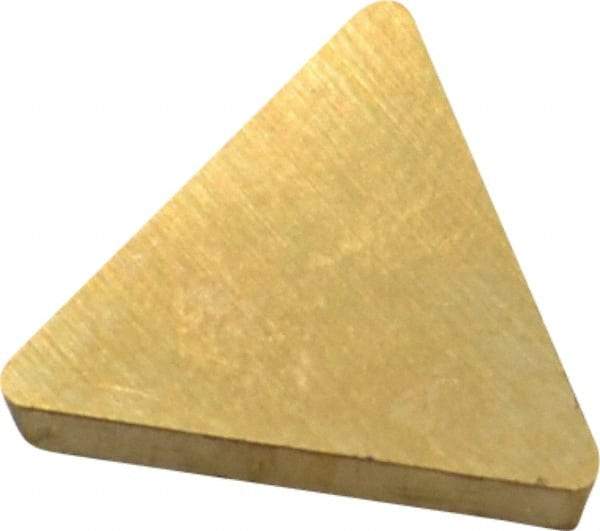 Kennametal - TPG322 Grade KC730 Carbide Turning Insert - TiN Finish, 60° Triangle, 3/8" Inscr Circle, 1/8" Thick, 1/32" Corner Radius - Eagle Tool & Supply