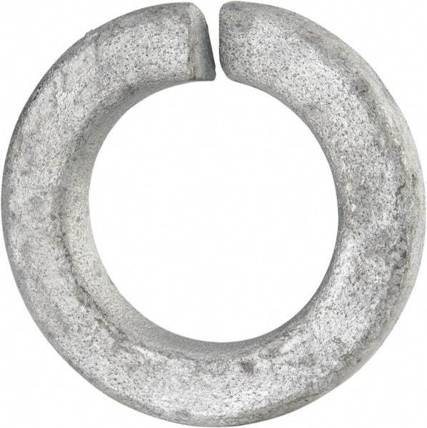 Value Collection - 7/8", 0.898" ID, 0.219" Thick Split Lock Washer - Grade 2 Spring Steel, Hot Dipped Galvanized Finish, 0.898" Min ID, 0.914" Max ID, 1.47" Max OD - Eagle Tool & Supply