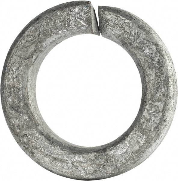 Value Collection - 1-1/8", 1.149" ID, 0.281" Thick Split Lock Washer - Grade 8 Spring Steel, Hot Dipped Galvanized Finish, 1.149" Min ID, 1.173" Max ID, 1.867" Max OD - Eagle Tool & Supply