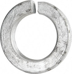 Value Collection - 1-1/4", 1.274" ID, 0.312" Thick Split Lock Washer - Grade 8 Spring Steel, Hot Dipped Galvanized Finish, 1.274" Min ID, 1.3" Max ID, 2.056" Max OD - Eagle Tool & Supply