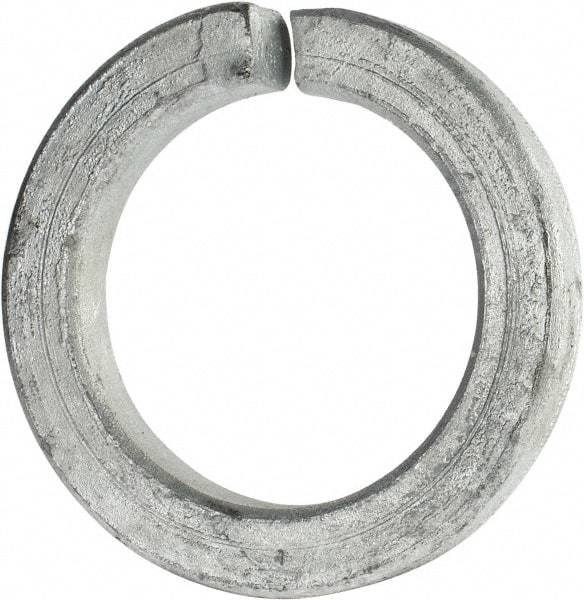 Value Collection - 2", 2.028" ID, 0.422" Thick Split Lock Washer - Grade 8 Spring Steel, Hot Dipped Galvanized Finish, 2.028" Min ID, 2.059" Max ID, 2.956" Max OD - Eagle Tool & Supply