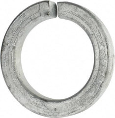 Value Collection - 2", 2.028" ID, 0.422" Thick Split Lock Washer - Grade 8 Spring Steel, Hot Dipped Galvanized Finish, 2.028" Min ID, 2.059" Max ID, 2.956" Max OD - Eagle Tool & Supply