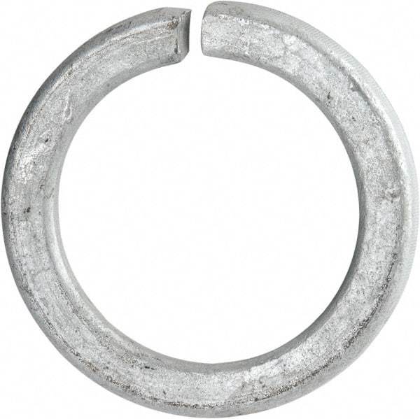 Value Collection - 2-1/2", 2.532" ID, 0.44" Thick Split Lock Washer - Grade 8 Spring Steel, Hot Dipped Galvanized Finish, 2.532" Min ID, 2.557" Max ID, 3.485" Max OD - Eagle Tool & Supply
