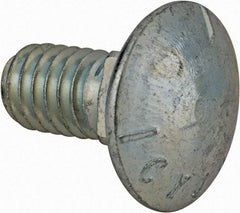 Value Collection - 5/16-18 UNC 5/8" Length Under Head, Standard Square Neck, Carriage Bolt - Grade 5 Steel, Zinc-Plated Finish - Eagle Tool & Supply