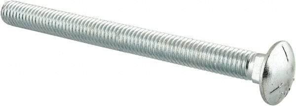 Value Collection - 3/8-16 UNC 4-1/2" Length Under Head, Standard Square Neck, Carriage Bolt - Grade 5 Steel, Zinc-Plated Finish - Eagle Tool & Supply