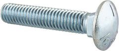 Value Collection - 7/16-14 UNC 2-1/4" Length Under Head, Standard Square Neck, Carriage Bolt - Grade 5 Steel, Zinc-Plated Finish - Eagle Tool & Supply