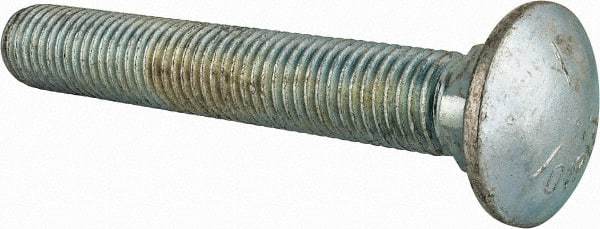 Value Collection - 3/4-10 UNC 5" Length Under Head, Standard Square Neck, Carriage Bolt - Grade 5 Steel, Zinc-Plated Finish - Eagle Tool & Supply