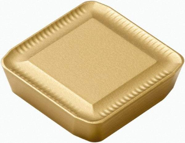 Seco - SPKR42 ME12 Grade F40M Carbide Milling Insert - TiAlN/TiN Finish, 1/8" Thick, 1/2" Inscribed Circle - Eagle Tool & Supply