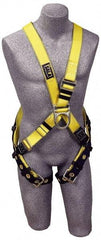 DBI/SALA - 420 Lb Capacity, Size Universal, Full Body Cross-Over Safety Harness - Polyester Webbing, Front D-Ring, Tongue Leg Strap, Pass-Thru Chest Strap - Eagle Tool & Supply