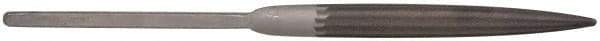 Grobet - 8-1/2" Needle Precision Swiss Pattern Half Round File - 15/32" Width Diam x 9/64" Thick, Handle - Eagle Tool & Supply