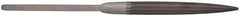 Grobet - 8-1/2" Needle Precision Swiss Pattern Half Round File - 15/32" Width Diam x 9/64" Thick, Handle - Eagle Tool & Supply