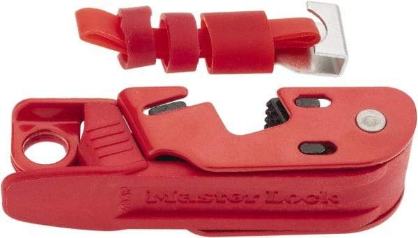 Master Lock - Polymer/Steel Multi-Pole Circuit Breaker Lockout - 120/240 Volt, 1 Padlock, 2 Circuits - Eagle Tool & Supply