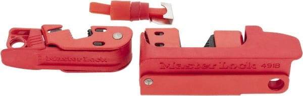 Master Lock - Polymer/Steel Circuit Breaker Lockout Set - 120/240 Volt, 1 Padlock, Includes Master Lock 491B Circuit Breaker Lockout & Master Lock 493B Circuit Breaker Lockout - Eagle Tool & Supply