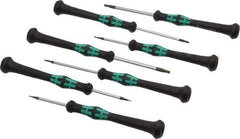 Wera - 7 Piece, 0.7 to 3mm Hex Driver Set - Comes in Cardboard Box - Eagle Tool & Supply