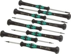 Wera - 8 Piece, 0.028 to 7/64" Hex Driver Set - Comes in Cardboard Box - Eagle Tool & Supply