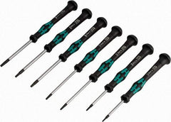 Wera - 7 Piece T5 to T15 Micro Handle Torx Driver Set - T5, T6, T7, T8, T9, T10, T15 - Eagle Tool & Supply