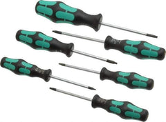 Wera - 6 Piece IP6 to IP15 Ergonomic Handle Torx Driver Set - IP6, IP7, IP8, IP9, IP10, IP15 - Eagle Tool & Supply