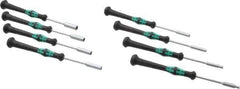 Wera - 8 Piece 2.5 to 6mm Electronic Nutdriver Set - Solid Shaft, Ergonomic Handle - Eagle Tool & Supply