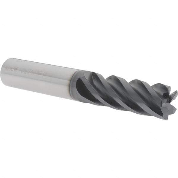 Iscar - 16mm, 5 Flute, Single End, Solid Carbide, Corner Chamfer End Mill - 100mm OAL, 38° Helix, Right Hand Flute, 40mm LOC, Right Hand Cut - Eagle Tool & Supply