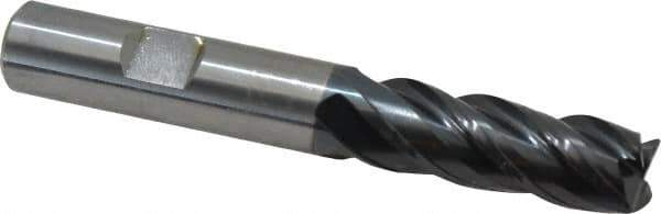 Guhring - 1/2", 4 Flute, Single End, Solid Carbide, 0.031" Corner Radius End Mill - 3-1/2" OAL, 35/38° Helix, Right Hand Flute, 1-1/4" LOC, Right Hand Cut - Eagle Tool & Supply