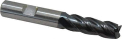 Guhring - 1/2", 4 Flute, Single End, Solid Carbide, 0.031" Corner Radius End Mill - 3-1/2" OAL, 35/38° Helix, Right Hand Flute, 1-1/4" LOC, Right Hand Cut - Eagle Tool & Supply