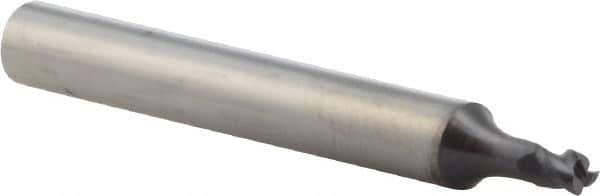 Seco - 3mm, 3 Flute, Single End, Solid Carbide, 0.2mm Corner Radius End Mill - 50mm OAL, 50° Helix, Right Hand Flute, 3mm LOC, Right Hand Cut, 6mm Extended Reach - Eagle Tool & Supply