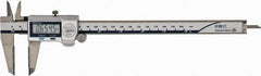 Mitutoyo - 0 to 200mm Range, 0.01mm Resolution, IP67 Electronic Caliper - Stainless Steel with 50mm Carbide-Tipped Jaws, 0.02mm Accuracy - Eagle Tool & Supply