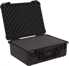 Pelican Products, Inc. - 17-13/64" Wide x 16-7/8" Deep x 8-13/32" High, Clamshell Hard Case - Black, Plastic - Eagle Tool & Supply