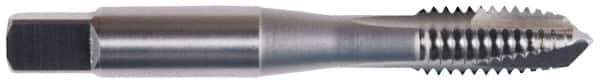 Kennametal - 1/2-20 UNF, 3 Flute, TiCN Finish, High Speed Steel Spiral Point Tap - Plug Chamfer, Right Hand Thread, 3-3/8" OAL, 3B Class of Fit, Series 2331 - Exact Industrial Supply