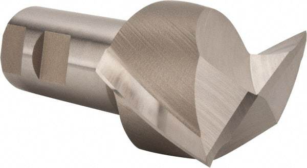 Hertel - 2-1/4", 1-5/8" LOC, 1-1/4" Shank Diam, 4-1/8" OAL, 2 Flute, High Speed Steel Square End Mill - Single End, Uncoated, Spiral Flute, 30° Helix, Centercutting, Right Hand Cut, Right Hand Flute - Eagle Tool & Supply