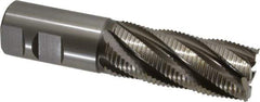 Hertel - 1-1/4" Diam, Fine Pitch, 3" LOC, 6 Flute Cobalt Roughing Square End Mill - Uncoated, 5-1/2" OAL, 1-1/4" Shank Diam, Single End, 30° Helix - Eagle Tool & Supply