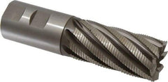 Hertel - 2" Diam, Fine Pitch, 4" LOC, 8 Flute Cobalt Roughing Square End Mill - Uncoated, 7-3/4" OAL, 2" Shank Diam, Single End, 30° Helix - Eagle Tool & Supply