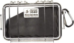 Pelican Products, Inc. - 5-1/16" Wide x 2-1/8" High, Clamshell Hard Case - Clear/Black, Polycarbonate - Eagle Tool & Supply