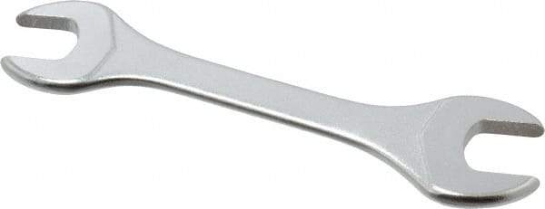 Facom - 12mm x 13mm Stubby Open End Wrench - 4-5/16" OAL, Double End, Satin Finish, 15° Head Angle - Eagle Tool & Supply