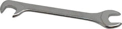 Facom - 9mm Stubby Extra Thin Open End Wrench - 3-35/64" OAL, Double End, Satin Finish, 15° & 75° Head Angle - Eagle Tool & Supply