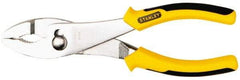 Stanley - 8-3/8" OAL, 1-11/16" Jaw Length, Slip Joint Pliers - 2 Positions, Serrated Jaw, Slip Joint Head, Slip Joint Plier Tool, Serrated Pipe Jaw - Eagle Tool & Supply