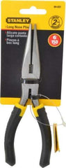 Stanley - 7" OAL, Cutting Pliers - 2-15/64" Jaw Length x 13/16" Jaw Width, Long Nose Head, Molded Plastic Handle - Eagle Tool & Supply