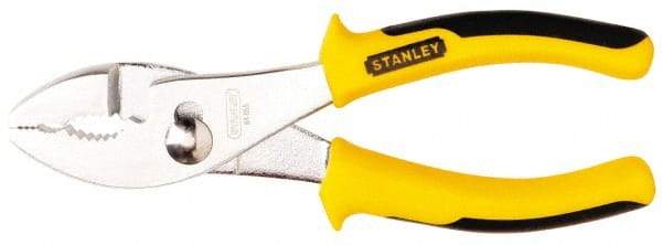 Stanley - 6-5/8" OAL, 1-27/64" Jaw Length, Slip Joint Pliers - 2 Positions, Serrated Jaw, Slip Joint Head, Slip Joint Plier Tool, Serrated Pipe Jaw - Eagle Tool & Supply