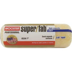 Wooster Brush - 3/8" Nap, 7" Wide Paint Roller - Medium Texture, Synthetic Knit - Eagle Tool & Supply