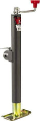 Bulldog - Round Swivel Topwind Jack - 5,000 Lb Load Capacity, 14.7 to 29.7" Service Height - Eagle Tool & Supply